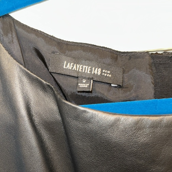 LAFAYETTE 148 Leather & Wool Dress - Picture 3 of 7